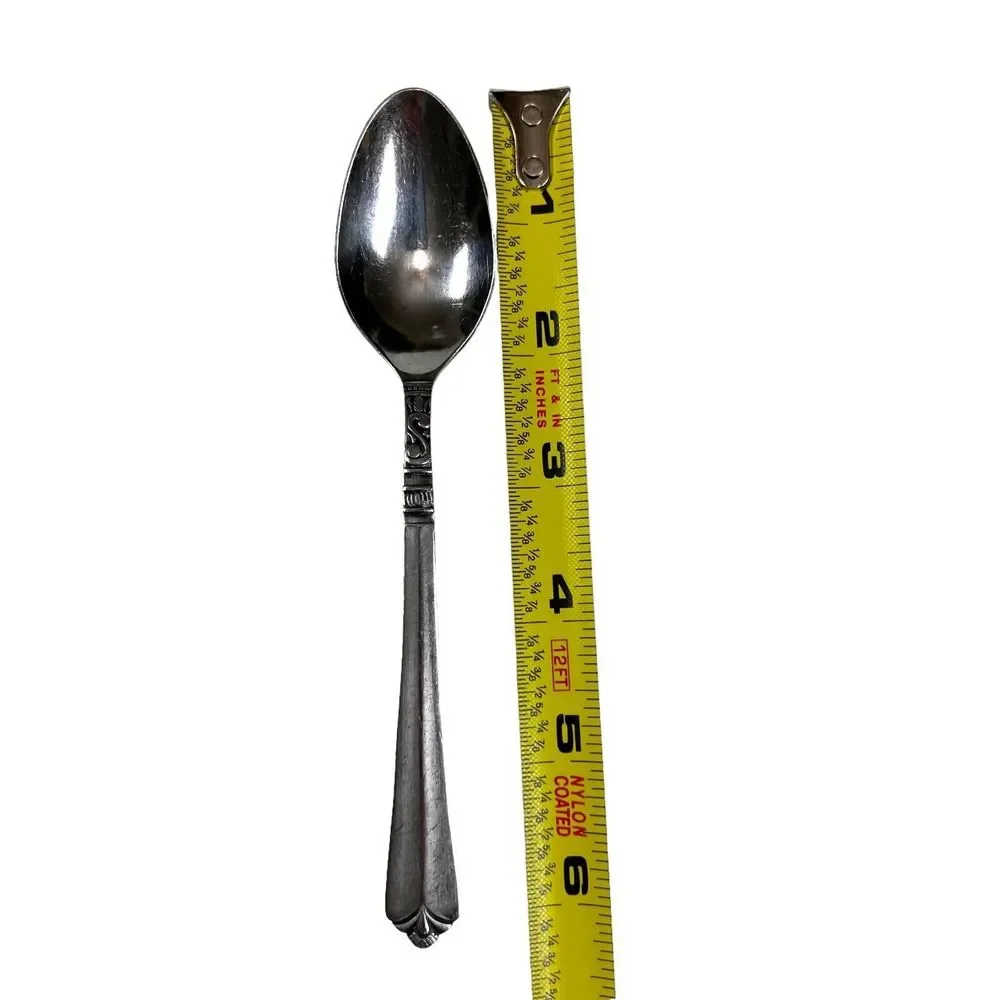 Set 4 Vintage Orleans Stainless Korea Stacie Pattern Teaspoons